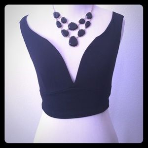 Lovely day black crop top